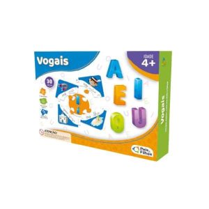 Jogo Pedagógico Brincando de Aprender as Vogais Pais&Filhos