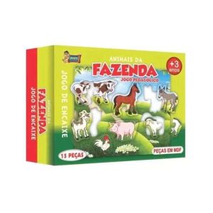 Jogo de Encaixe Animais da Fazenda