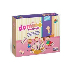 Dominó Subtração Aquarela Brinquedos