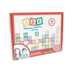 Brinquedo Pedagógico Letras Maiúsculas, Minúsculas e Números Brincadeira de Criança