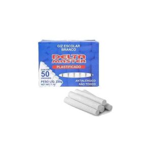 Giz Escolar Branco Plastificado