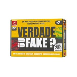 Jogo de Tabuleiro Verdade ou Fake Brincadeira de Criança
