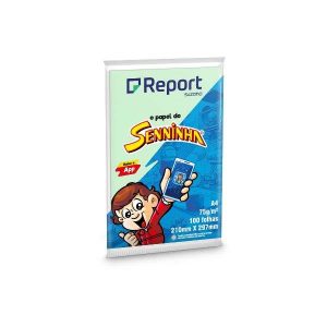 Resma Report Senninha A4 Verde 75g 100 Folhas