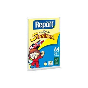 Resma Report Senninha A4 Amarelo 75g 100 Folhas