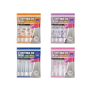 Cortina de Box Visor Transparente e Ilhóis