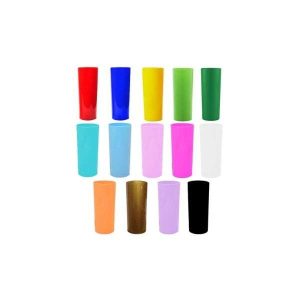 Copo Plástico Slim Drink Cor Sólida 250ml