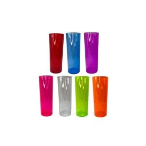 Copo Plástico Slim Drink Translúcido 250ml