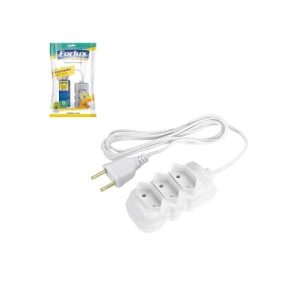 Extensão Elétrica Compact Branca 3 Metros 3 Pinos