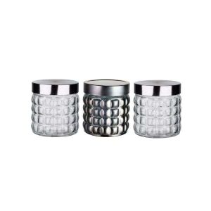 Jogo de Potes c/ Tampa 800ml 3 Un