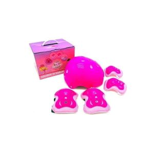 Kit de Proteção c/ Capacete Turma da Aventura Rosa