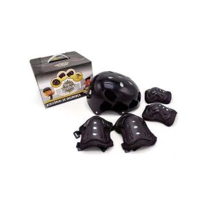 Kit de Proteção c/ Capacete Turma da Aventura Preto