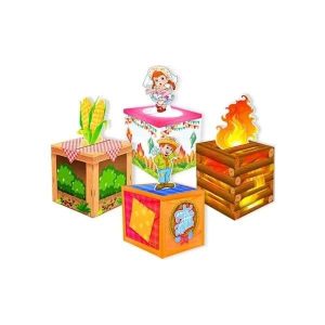 Caixinha Pop Up c/4 Un Festa Junina