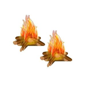 Enfeite de Mesa Fogueira c/ 2 Un