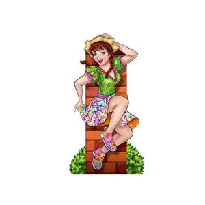 Totem Decorativo Caipira Mulher