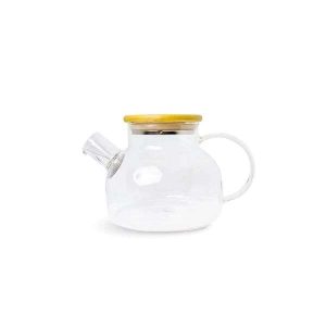 Chaleira de Borossilicato c/ Tampa de Bambu 1lt