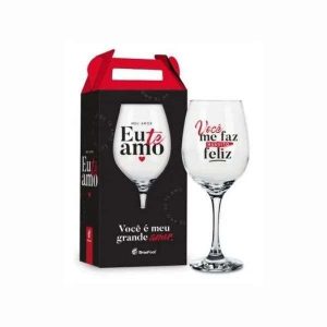 Taça p/ Vinho Eu Te Amo Brasfoot
