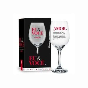 Taça p/ Vinho Eu&Você Brasfoot