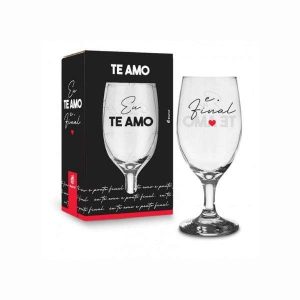 Taça p/ Cerveja Eu Te Amo e Ponto Final Brasfoot