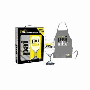 Kit Avental + Taça p/ Cerveja Pai Meu Grande Exemplo Brasfoot