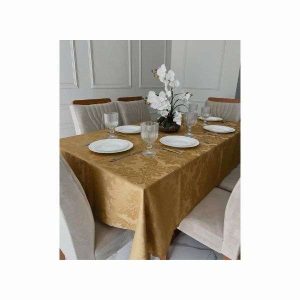 Toalha de Mesa Retangular 6 ou 8 Lugares Jacquard Color SR Decor