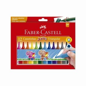 Hidrocor 12 Cores Triangular Jumbo Faber-Castell
