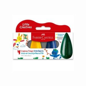 Giz de Cera 4 Cores Ergonômico Faber-Castell