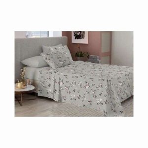 Jogo de Cama Super Cotton Estampado 3 pçs c/ Elástico Solteiro Camesa