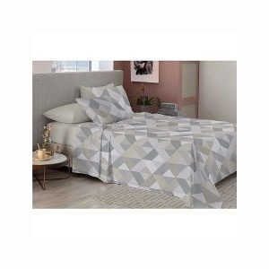 Jogo de Cama Super Cotton Estampado 2 pçs c/ Elástico Solteiro Camesa