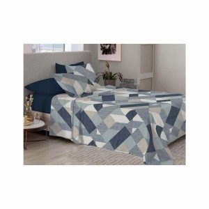 Jogo de Cama Microfibra Estampado 3 pçs c/ Elástico Solteiro Camesa