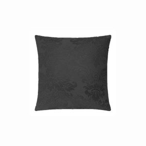 Capa p/ Almofada Jacquard Preto Floral SR Decor