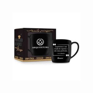 Caneca de Porcelana 360ml Arquitetura Brasfoot