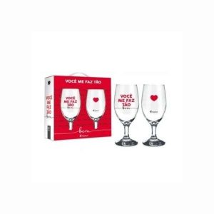Conjunto de Taças de Cerveja Você Me Faz Tão Bem Brasfoot