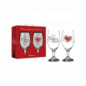 Conjunto de Taças de Cerveja Adoro Você Brasfoot