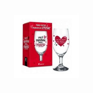 Taça p/ Cerveja Você Ganhou Meu Coração Brasfoot