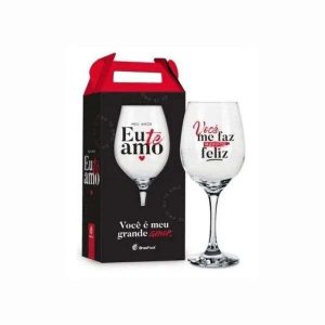 Taça p/ Vinho Você Me Faz Muito Feliz Brasfoot