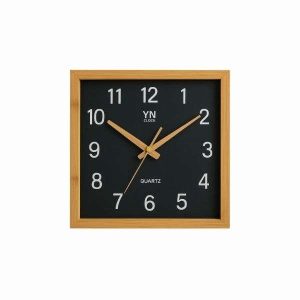 Relógio de Parede Quadrado Madeira YN Clock