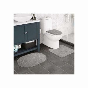 Kit Tapete Confort p/ Banheiro Cinza Adomes