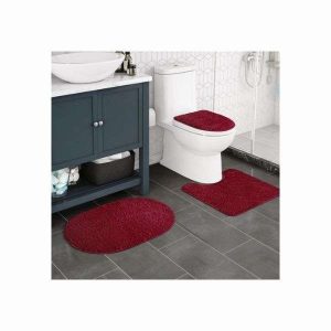 Kit Tapete Confort p/ Banheiro Vermelho Adomes