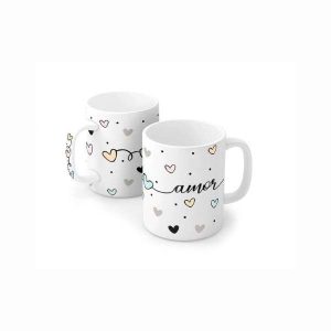 Caneca de Porcelana 320ml Amor