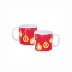 Caneca de Porcelana 120ml Enfeites de Natal