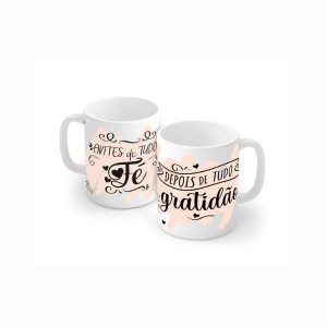 Caneca de Porcelana 120ml Antes de Tudo Fé