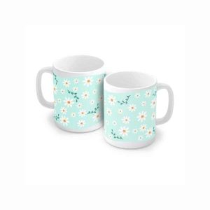 Caneca de Porcelana 320ml Margaridas