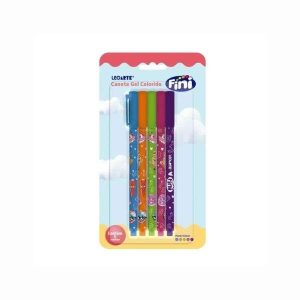 Caneta Gel Colorida Fini 5 Cores LeoArte