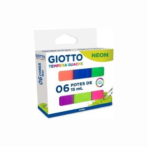 Tinta Guache 6 Cores Neon 15ml Giotto