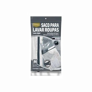 Saco p/ Lavar Roupas M c/ Zíper PlastLeo
