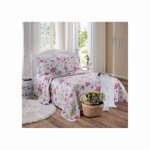 Colcha King Size Piquet Estampada Decorativa Santista