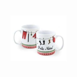Caneca de Porcelana 320ml Feliz Natal