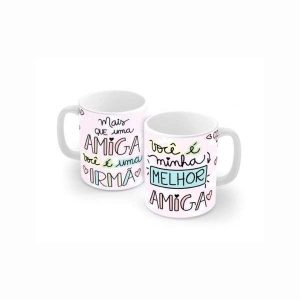 Caneca de Porcelana 320ml Melhor Amiga