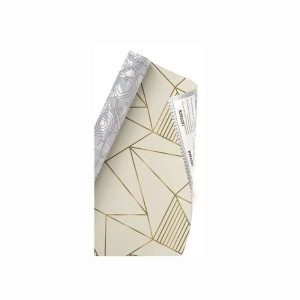 Contact Autocolando Geométrico Bege Gold Leo&Leo