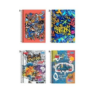Caderno Espiral 1 Matéria Arte Urbana 80 fls Smart